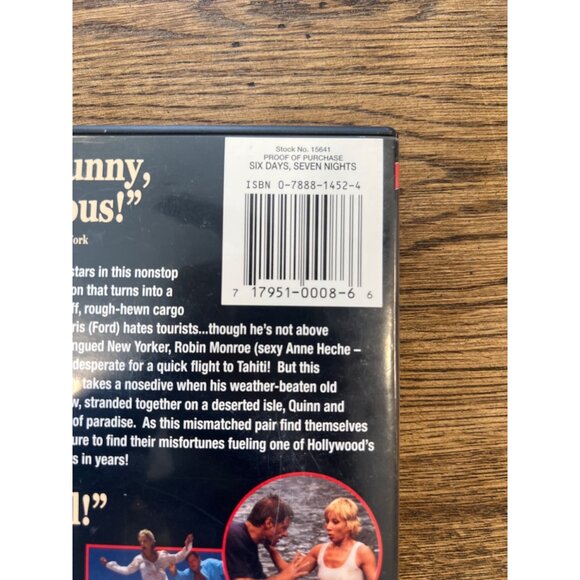 Six Days Seven Nights DVD 1998 Widescreen Harrison Ford Anne Heche Pre-Owned - Picture 4 of 4